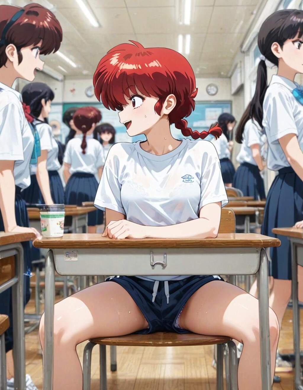短パンチラ（裾チラ）