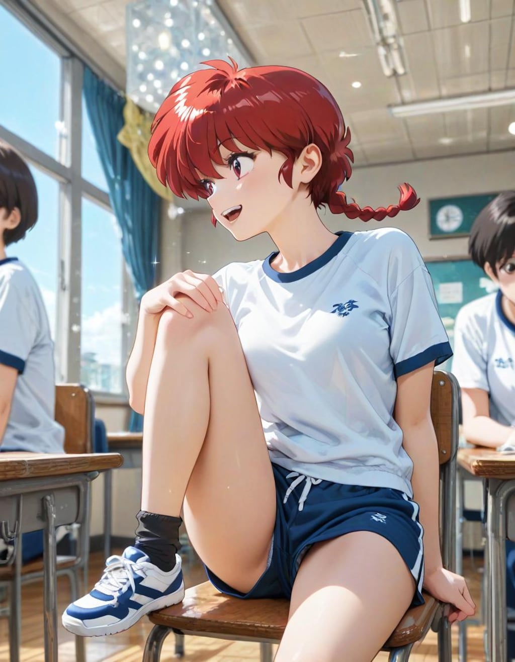 短パンチラ（裾チラ）