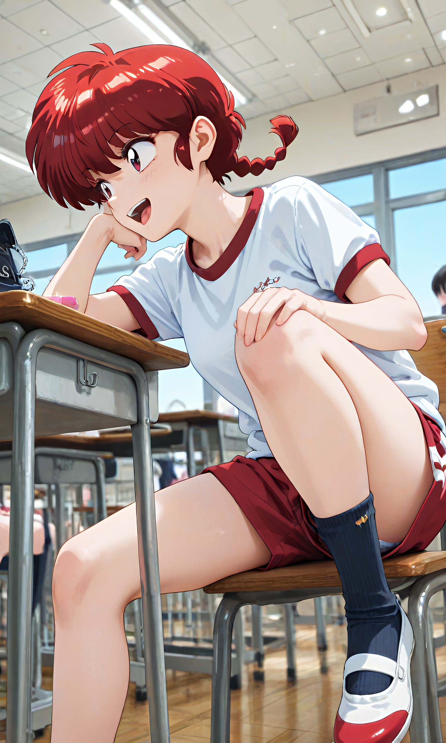 短パンチラ（裾チラ）