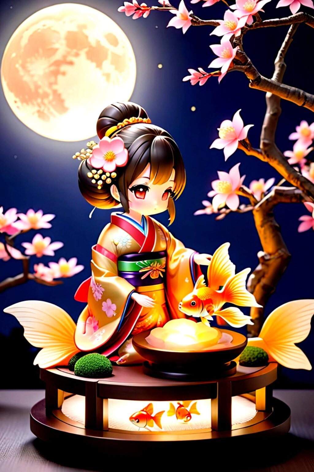 金魚とフィギュア