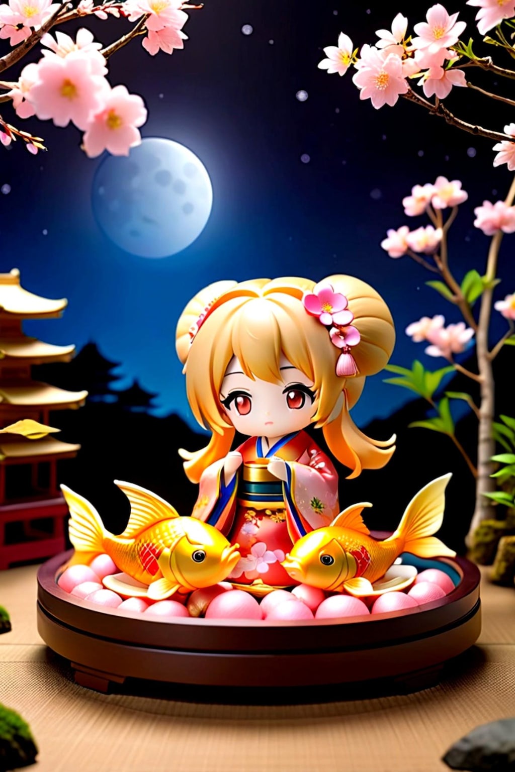 金魚とフィギュア