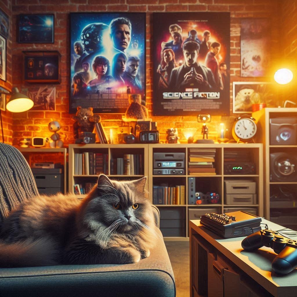 オタク部屋の猫