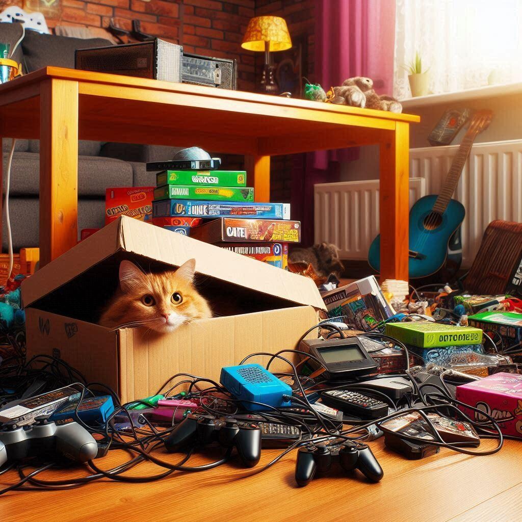 オタク部屋の猫