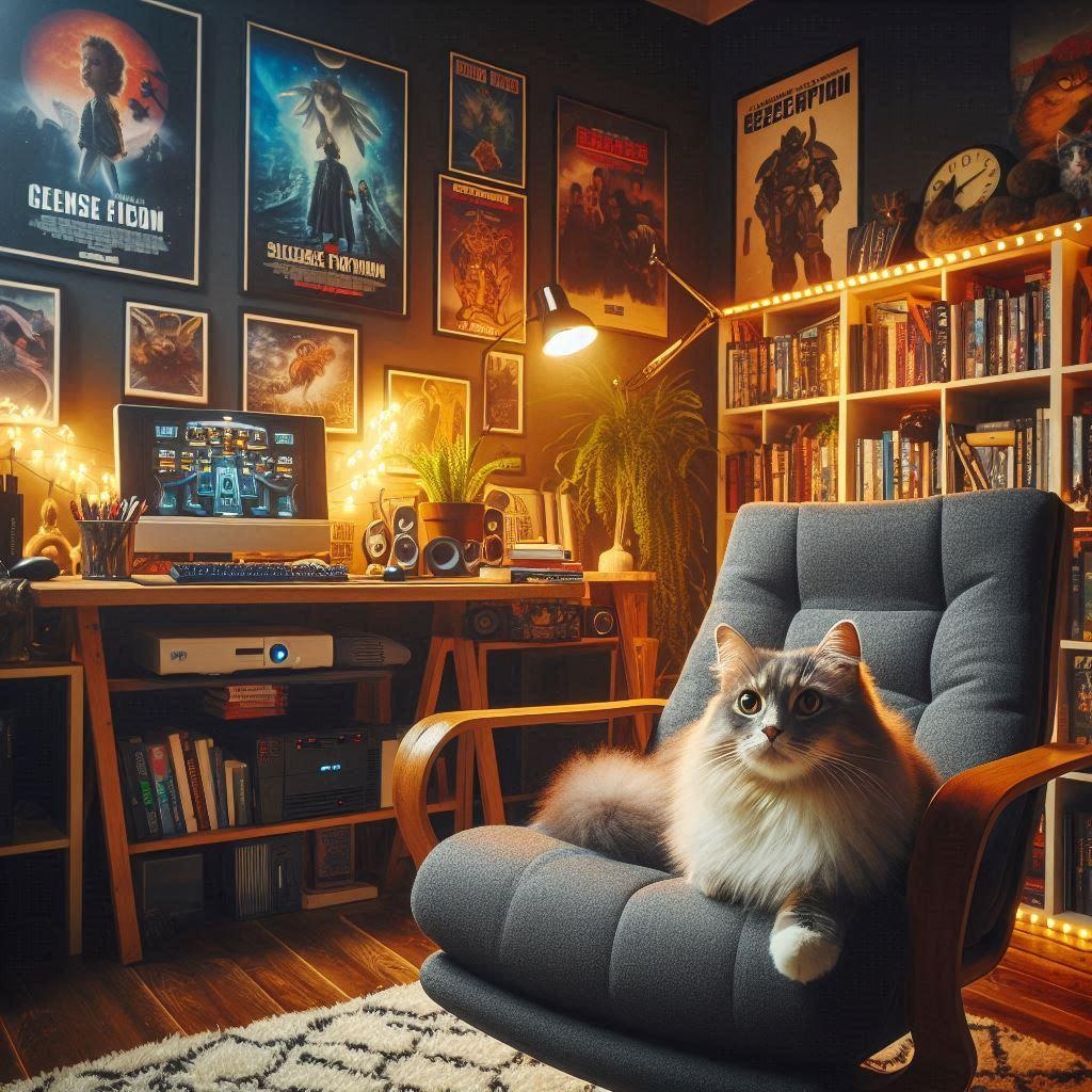 オタク部屋の猫