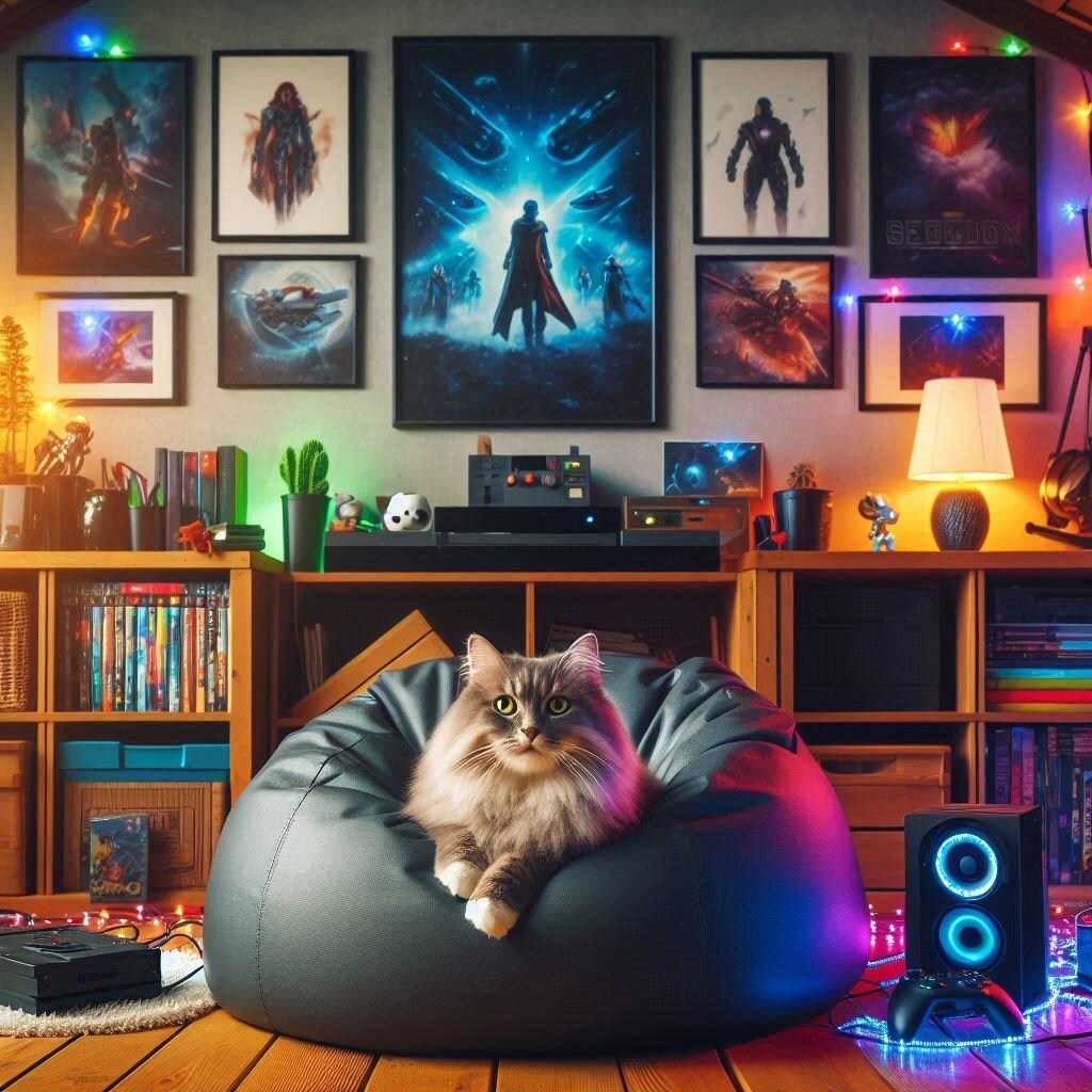 オタク部屋の猫