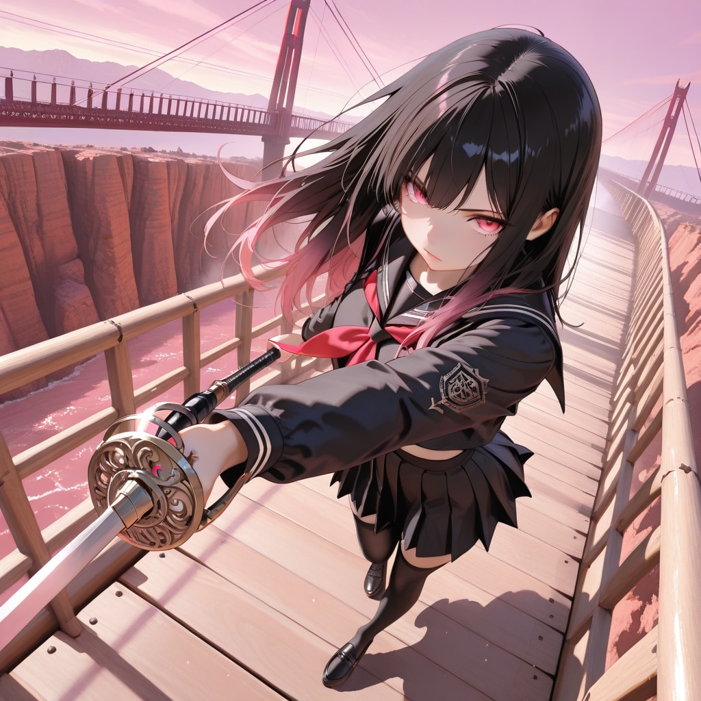 長坂橋の仁王立ちをイメージ。失敗作 | の人気AIイラスト・グラビア