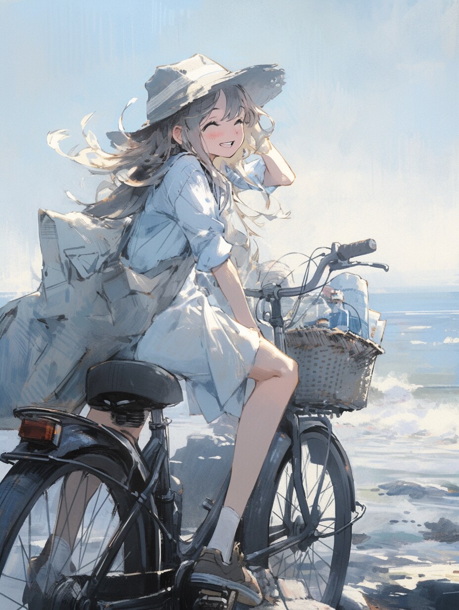 チャリで来た