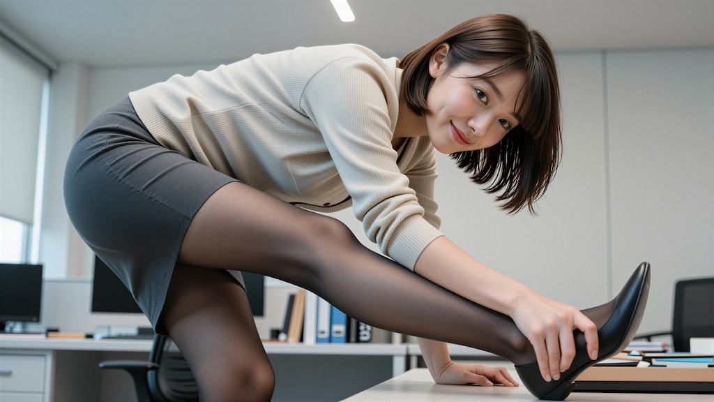 仕事始めにストレッチ