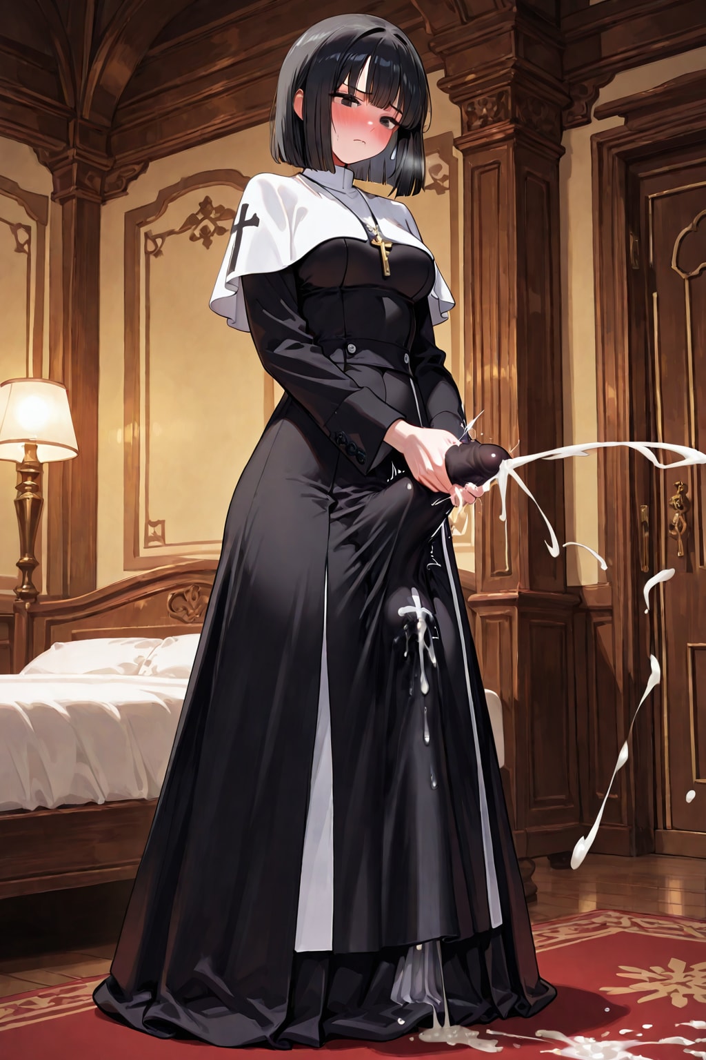Marie Line becomes a futanari