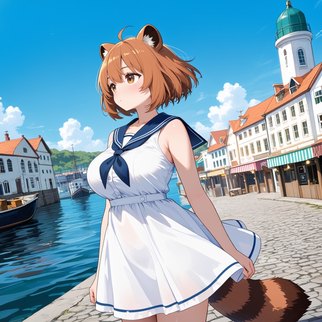 タヌキの夏コーデ 1