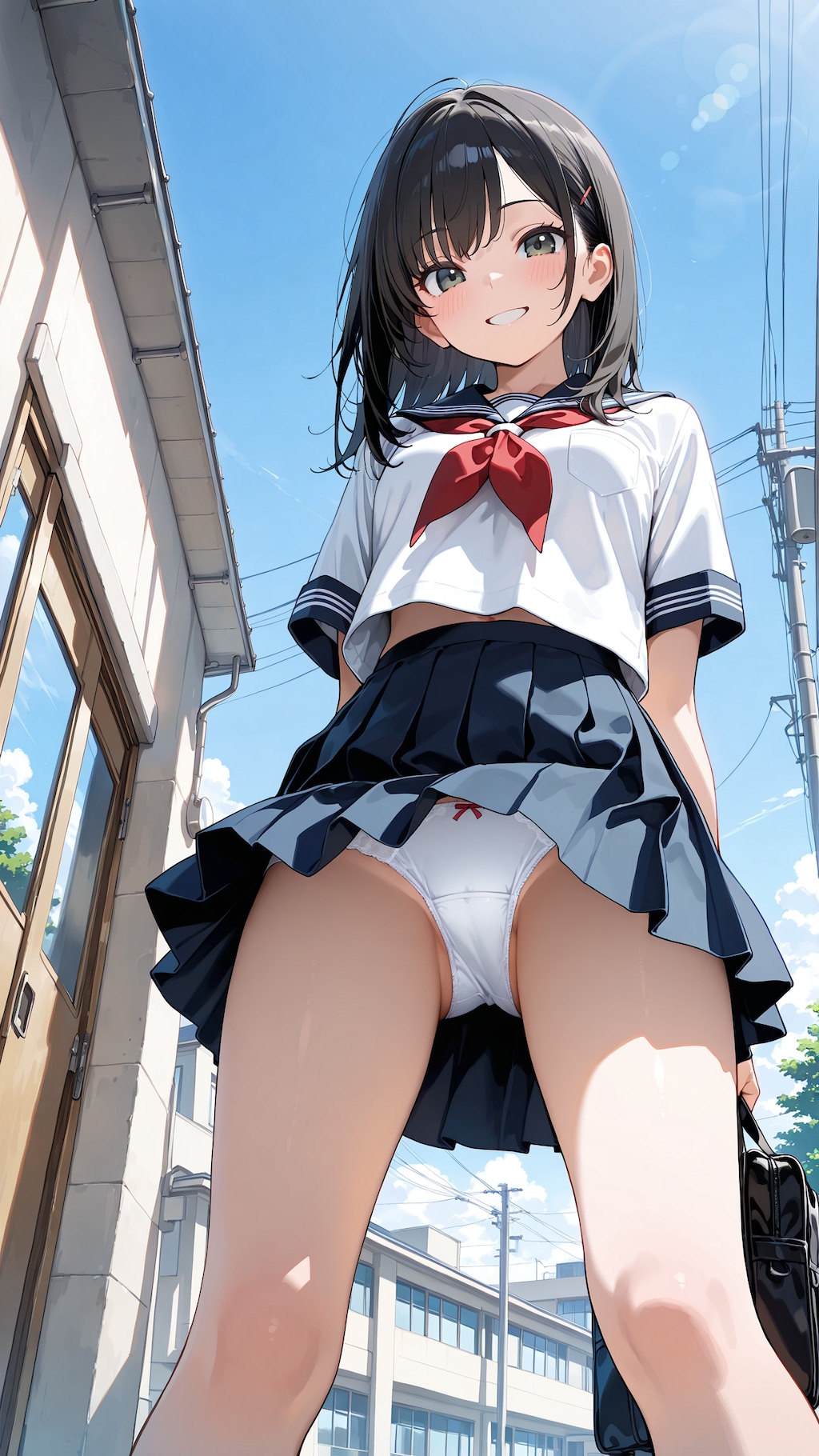 セーラー服美少女のパンツ