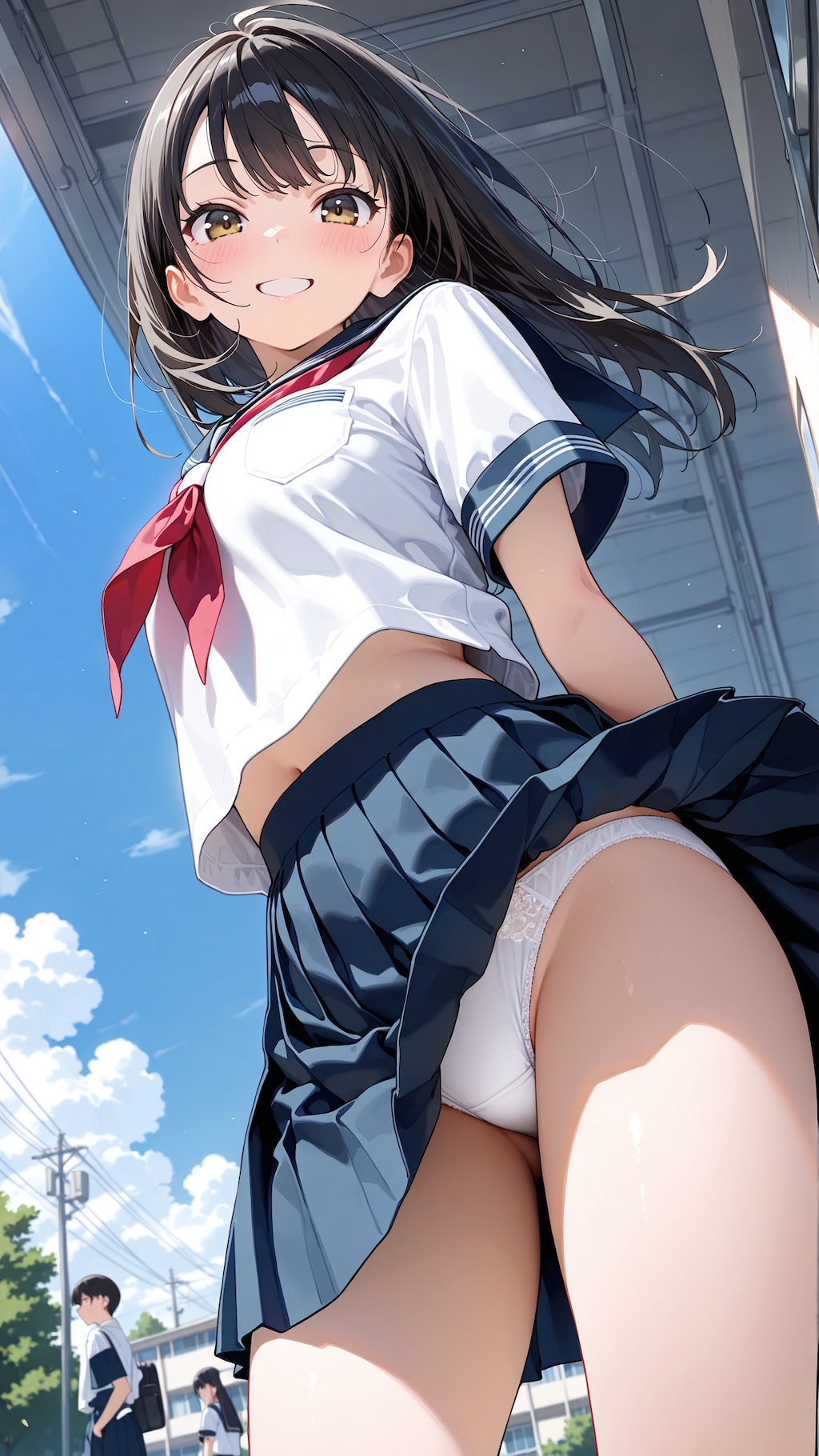 セーラー服美少女のパンツ
