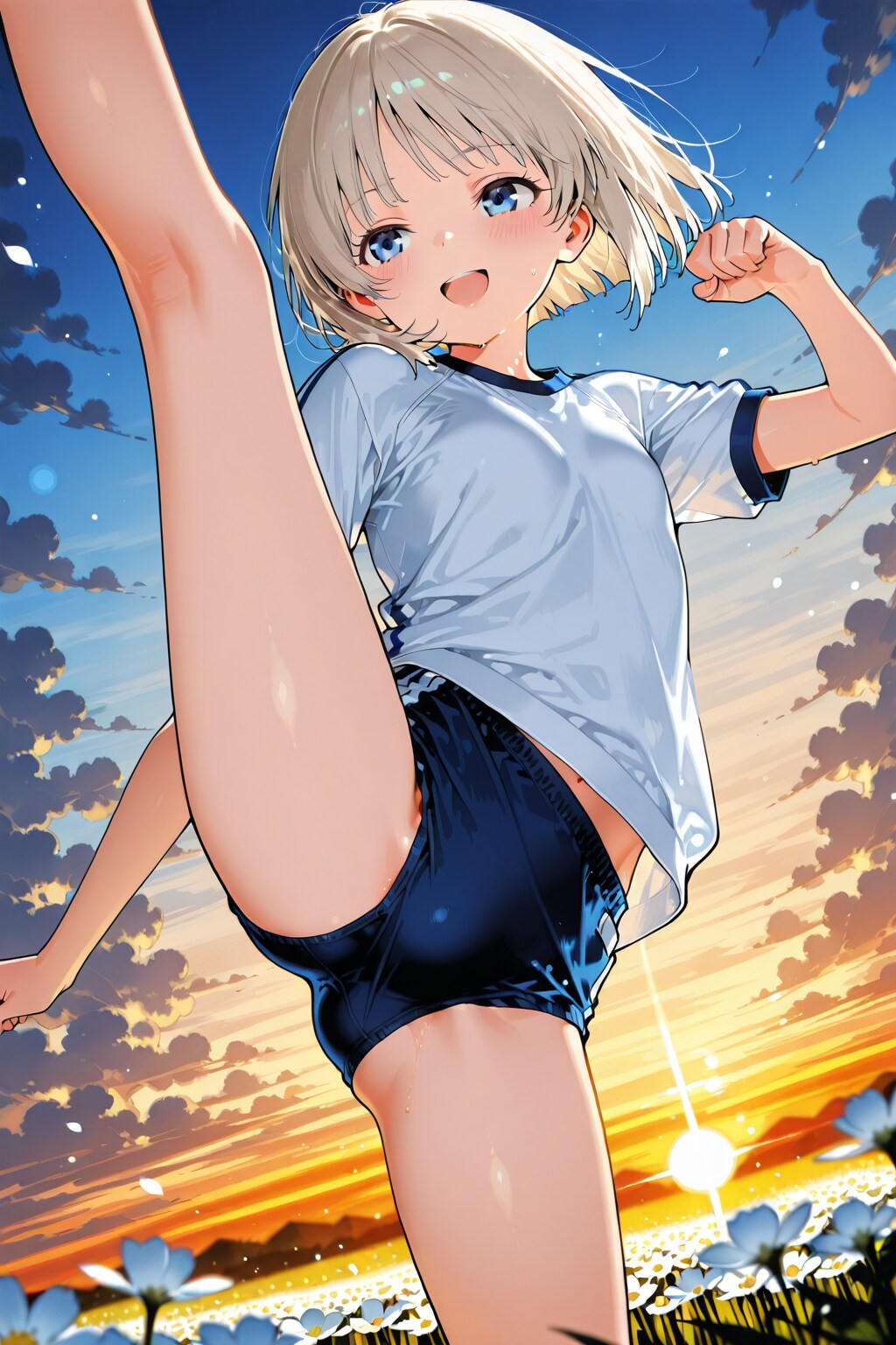 ブルマと花畑