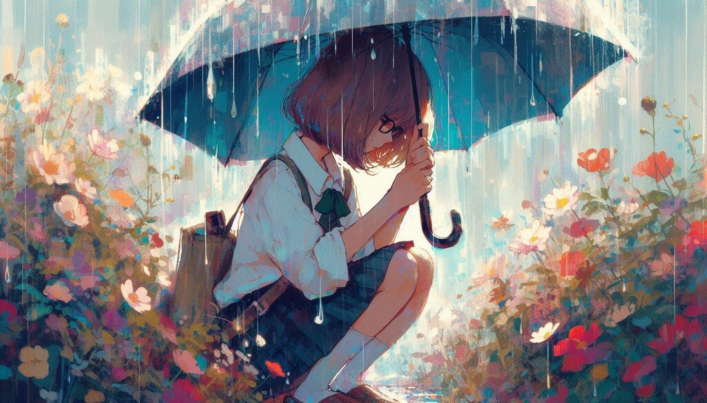 雨が降ってきた