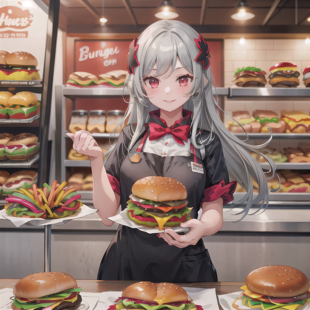 灰髪ロングでクルーの少女