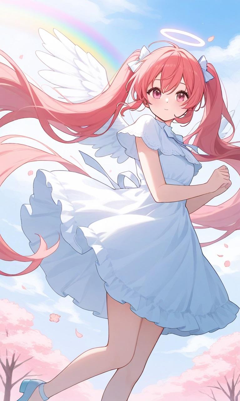 桜ミクさんを天使にしてみた