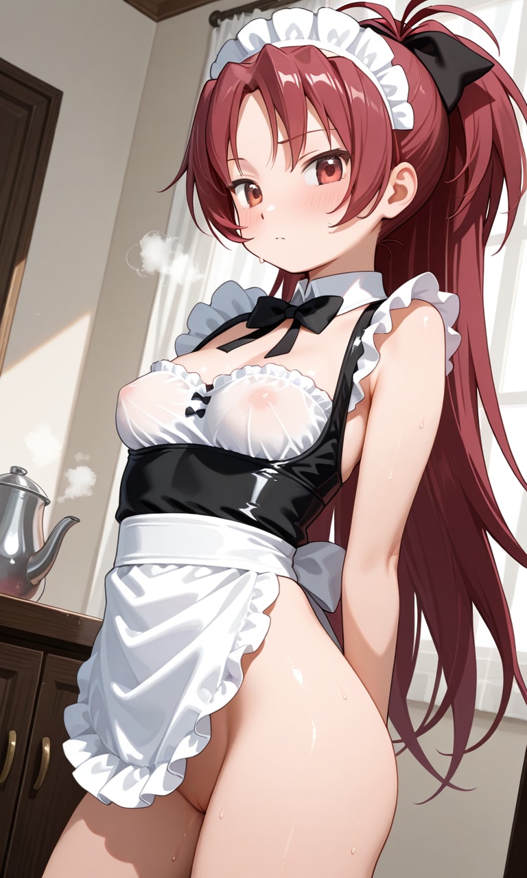 嫌々でもメイド服着てくれる杏子ちゃん