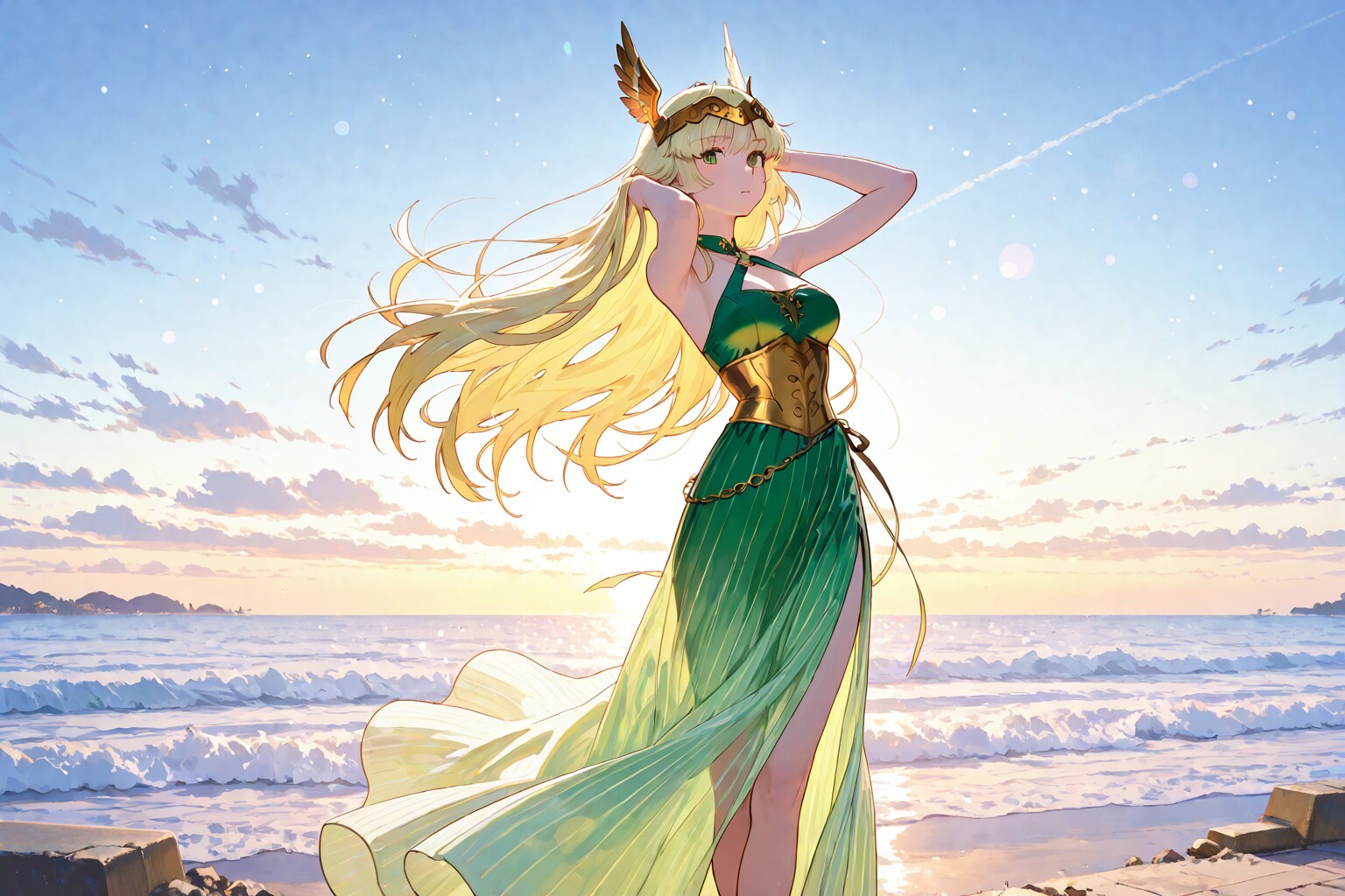 ヴァルキリーのシオンさん(hi neck dress+long princess line skirt)