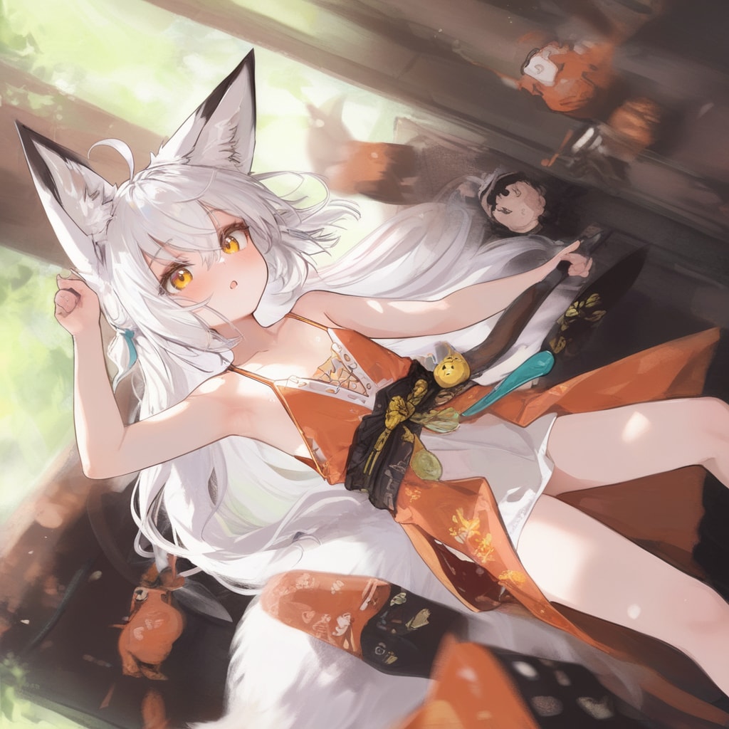 着物のお狐様