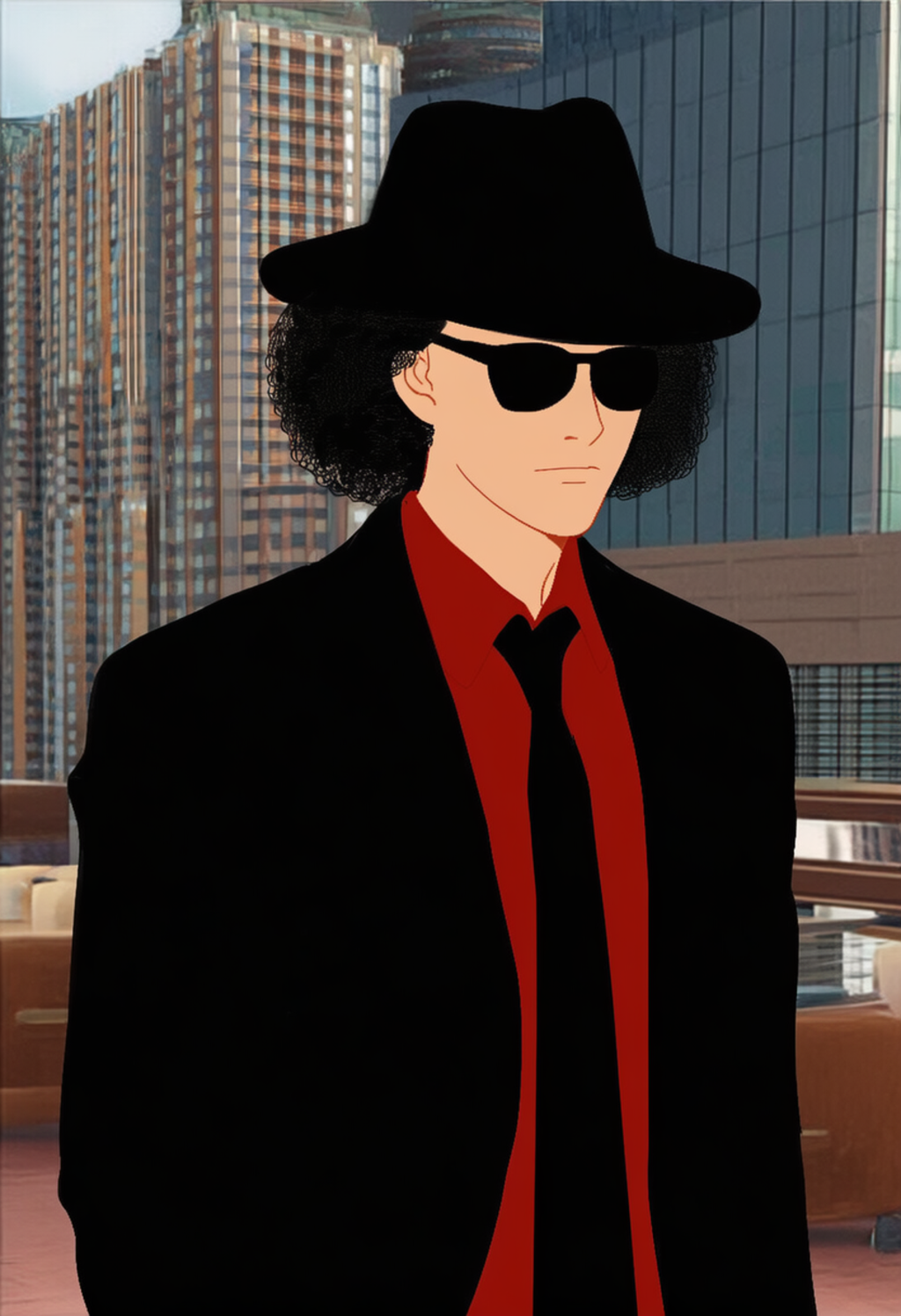 黒いスーツの男