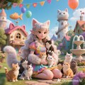 猫の国のモフモフエルフと子猫たち 6枚目