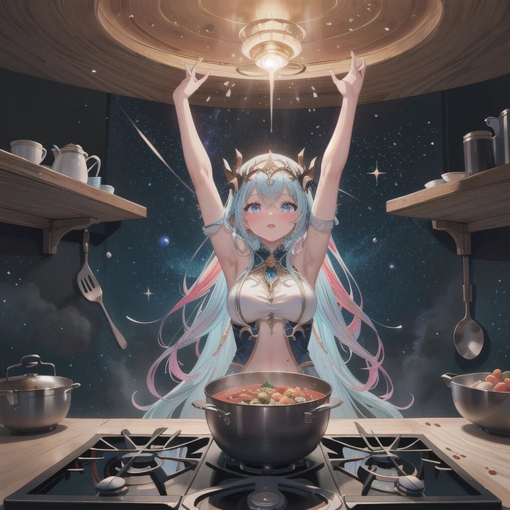 青髪ロングの少女