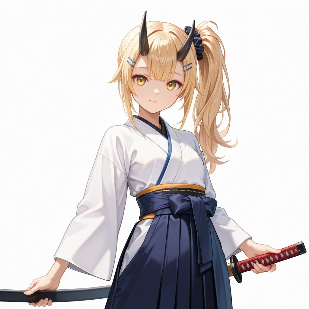 いつもの女鬼高生さんの角の形状について