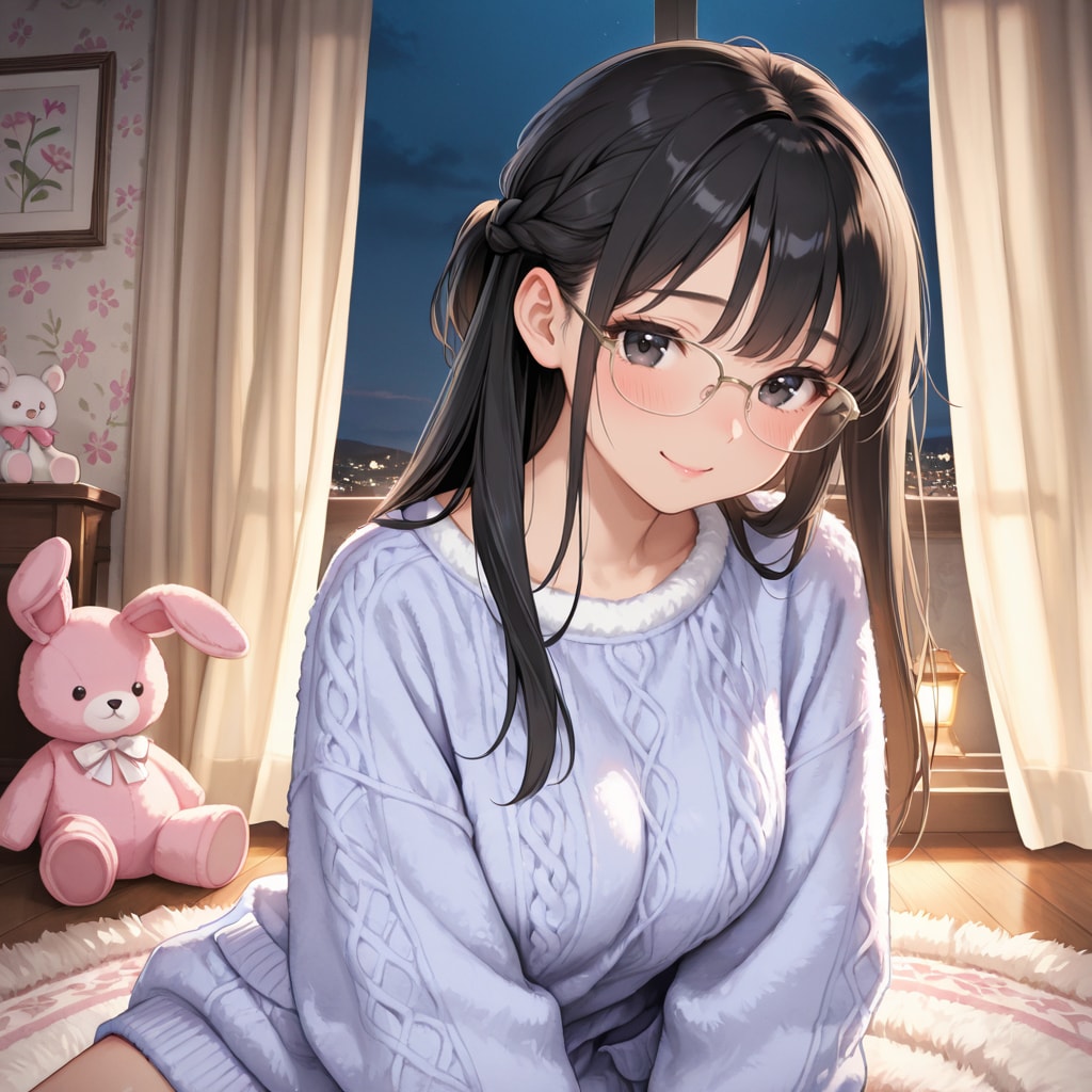 詩織ちゃん、年末は夜更かし | の人気AIイラスト・グラビア