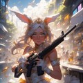バニーメイドさんM4持ってカチコミですか？ 3枚目