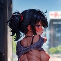 [10枚] 電車痴漢～デカチチロリ少女を後ろから～② 10枚目