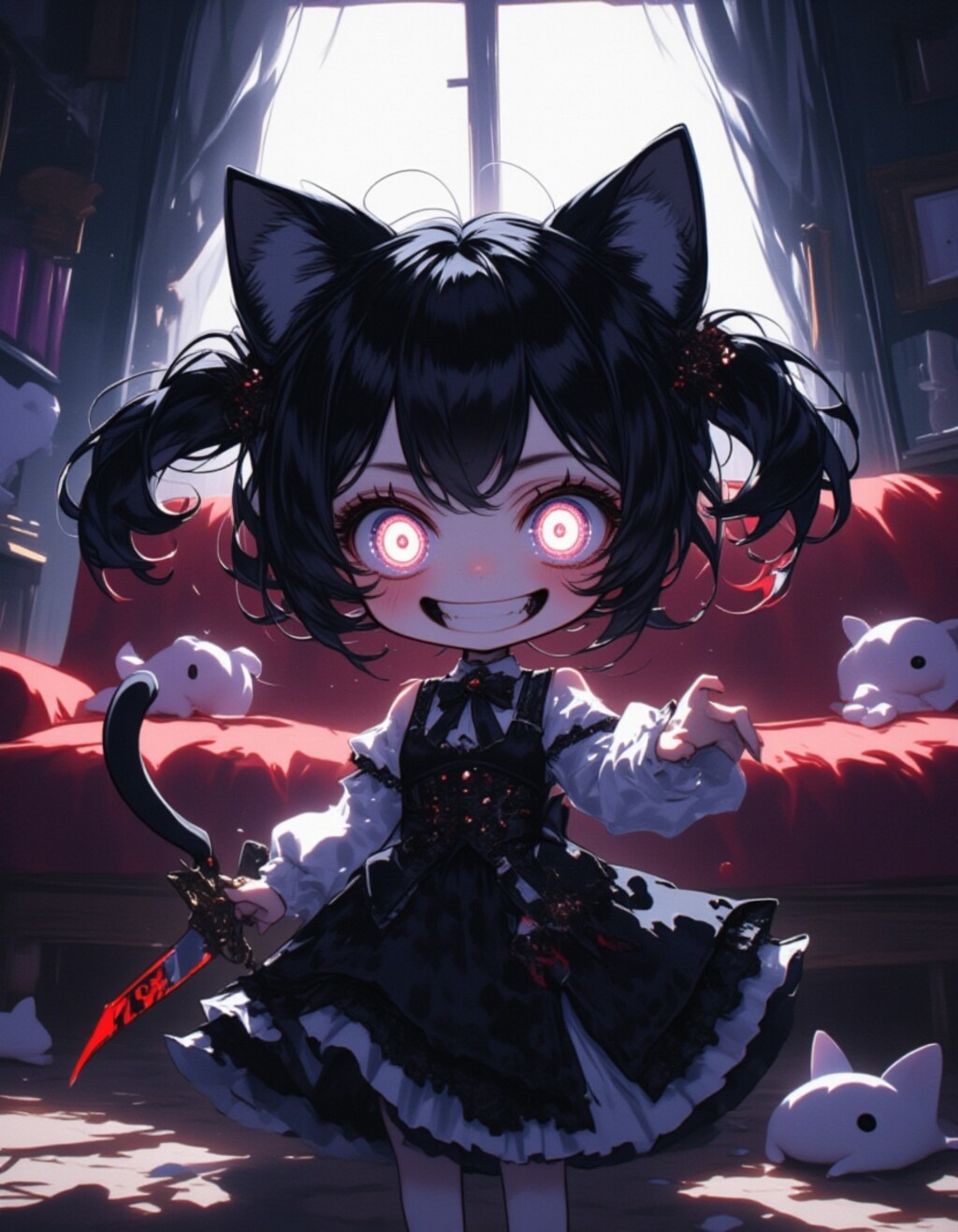 狂気に囚われた病み猫少女