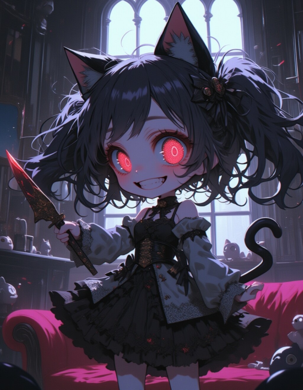 狂気に囚われた病み猫少女