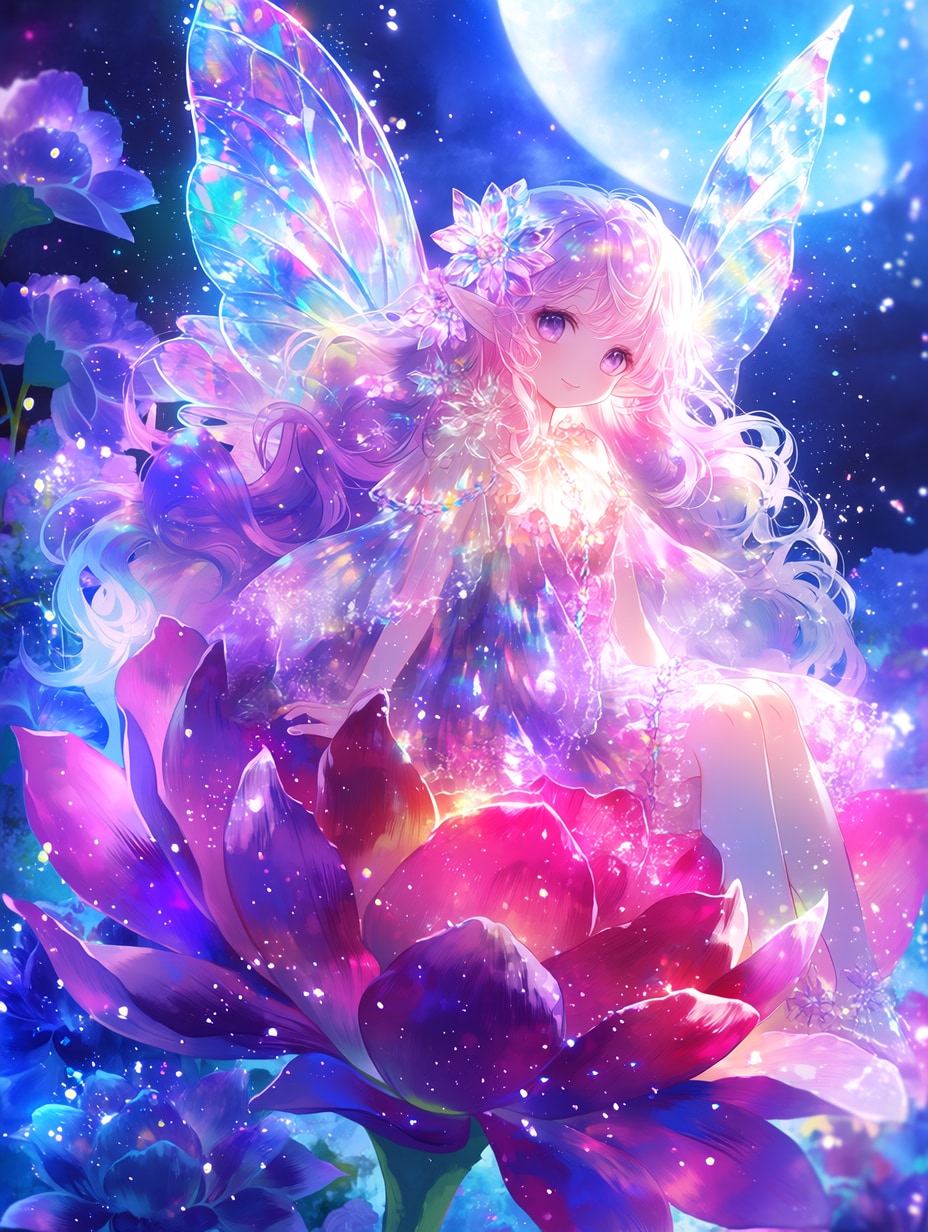 月夜の華の妖精 | の人気AIイラスト・グラビア