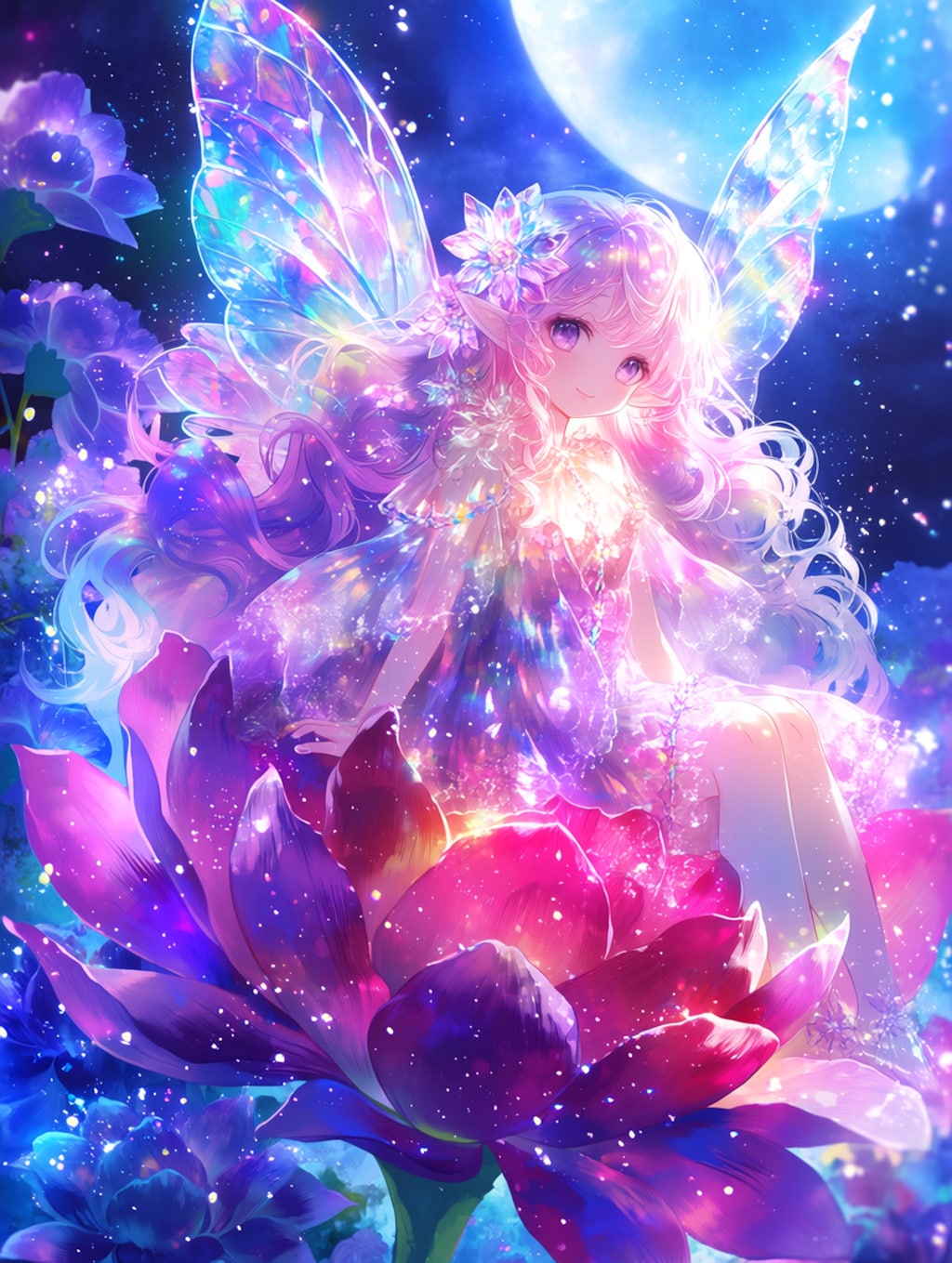 月夜の華の妖精