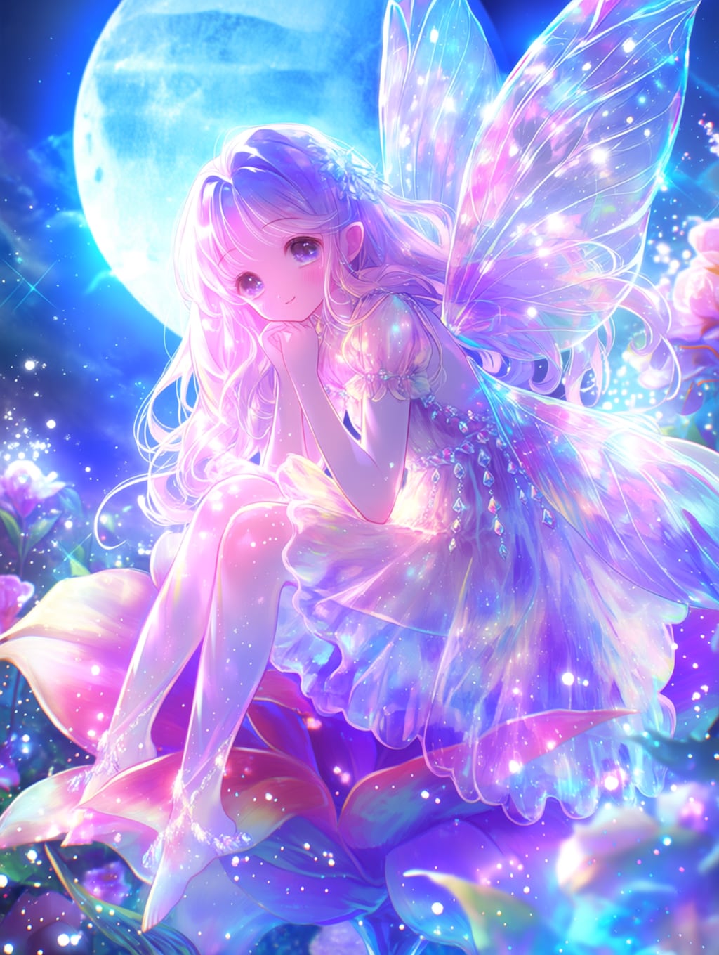 月夜の華の妖精