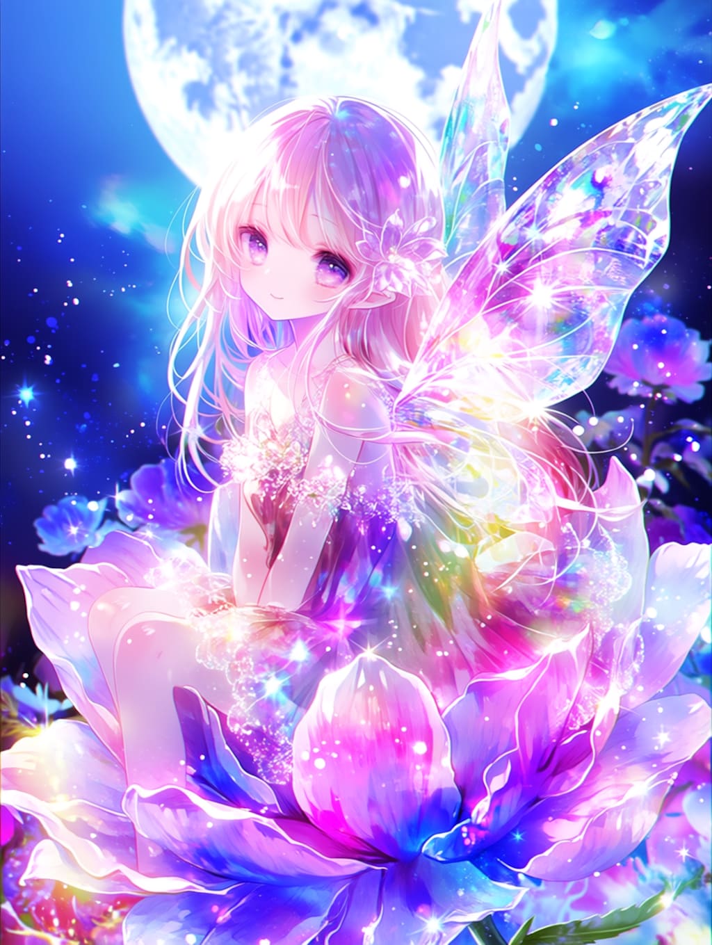 月夜の華の妖精
