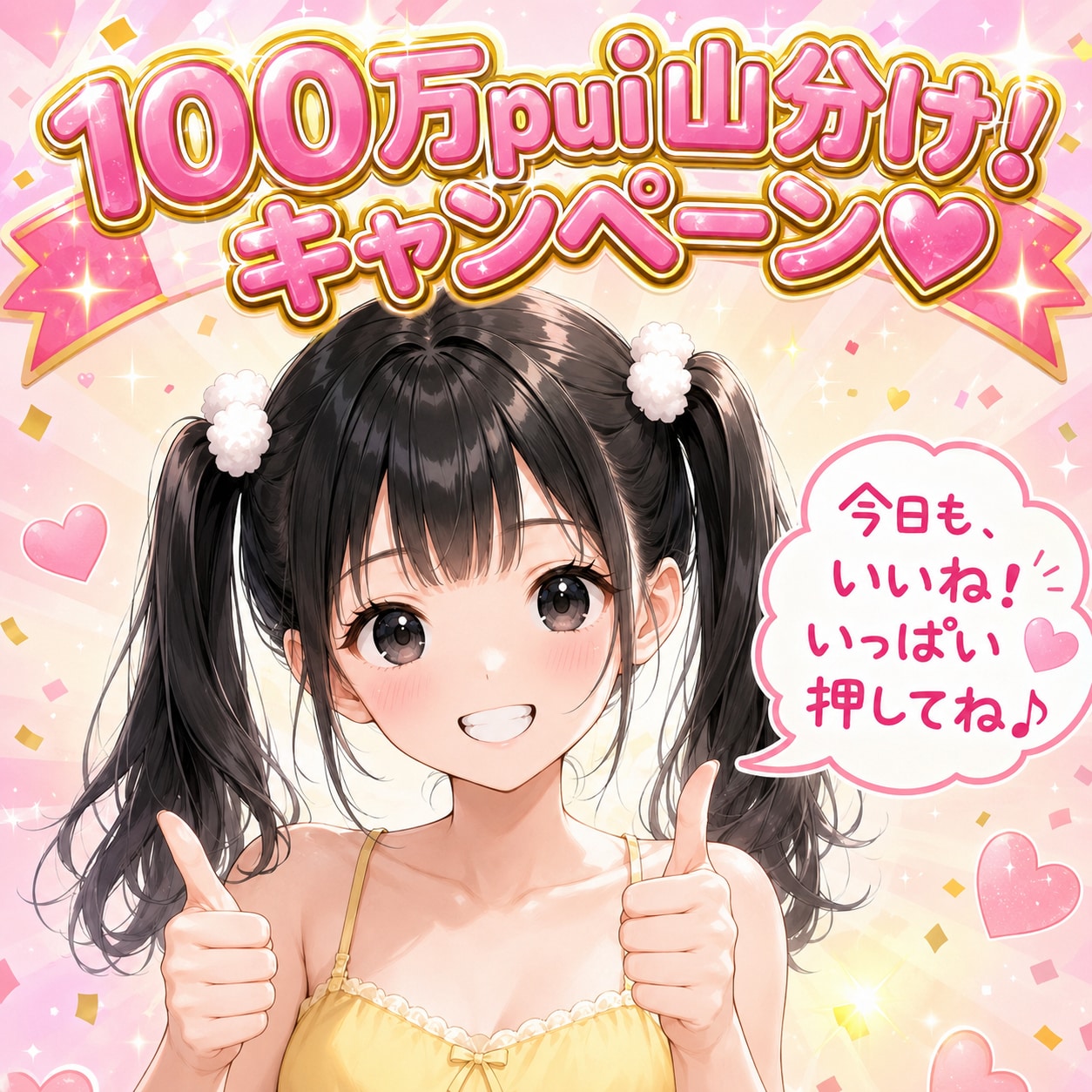 キャンペーン最終日！押し忘れのないようにね〜♪ | の人気AIイラスト・グラビア