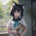 猫好き少女 2枚目
