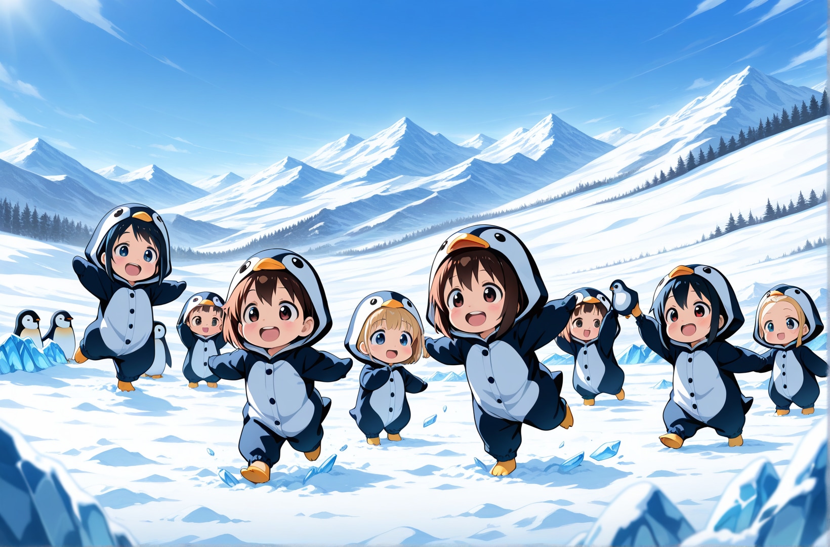 吹雪が止んだ、お外に出よう！