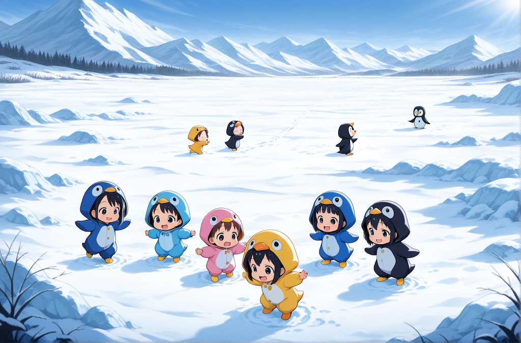 吹雪が止んだ、お外に出よう！