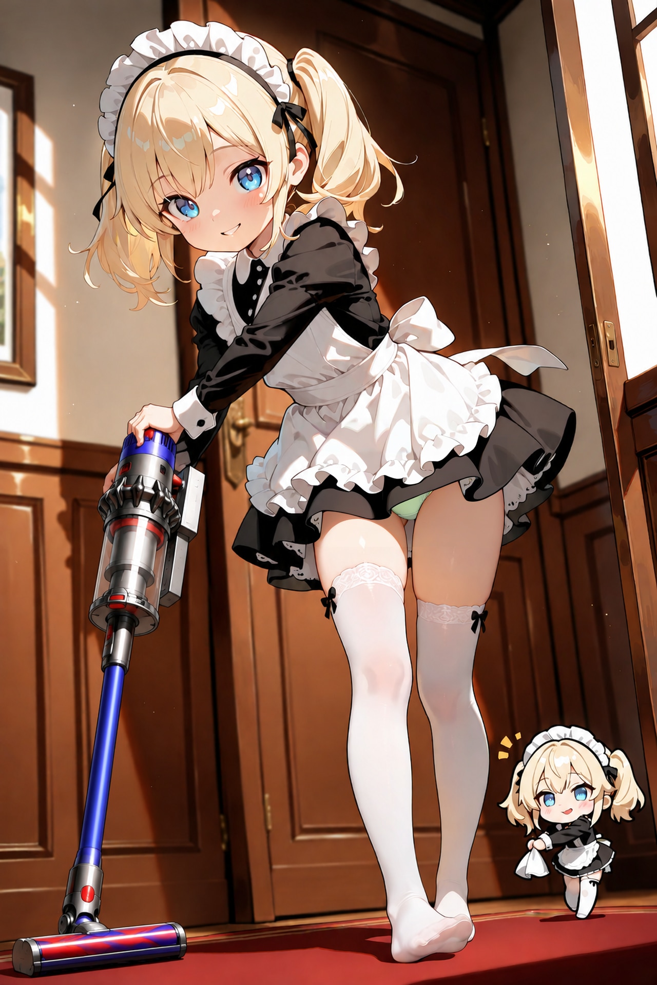 パンチラでお掃除ちびキャラメイドさん Z722