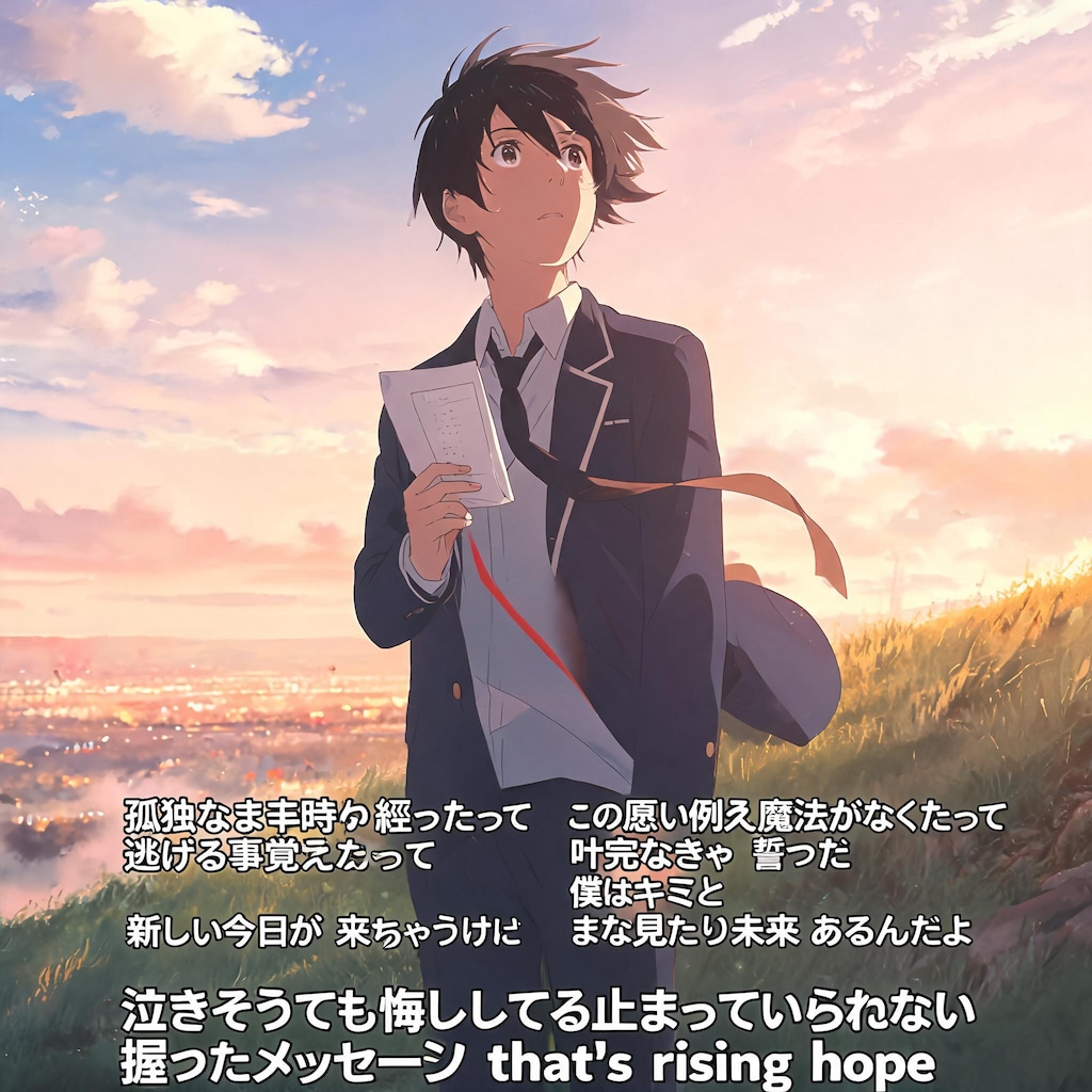 Rising Hope(プロンプト) ⇒ ほしのこえ(結果)