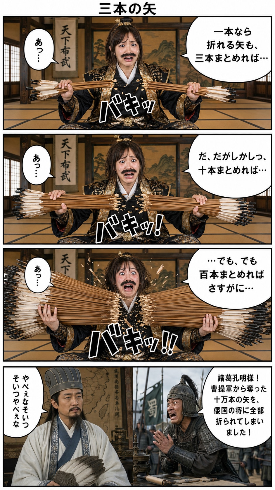 【漫画】三本の矢