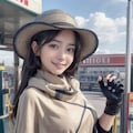 給油中のおポンチョちゃん 3枚目