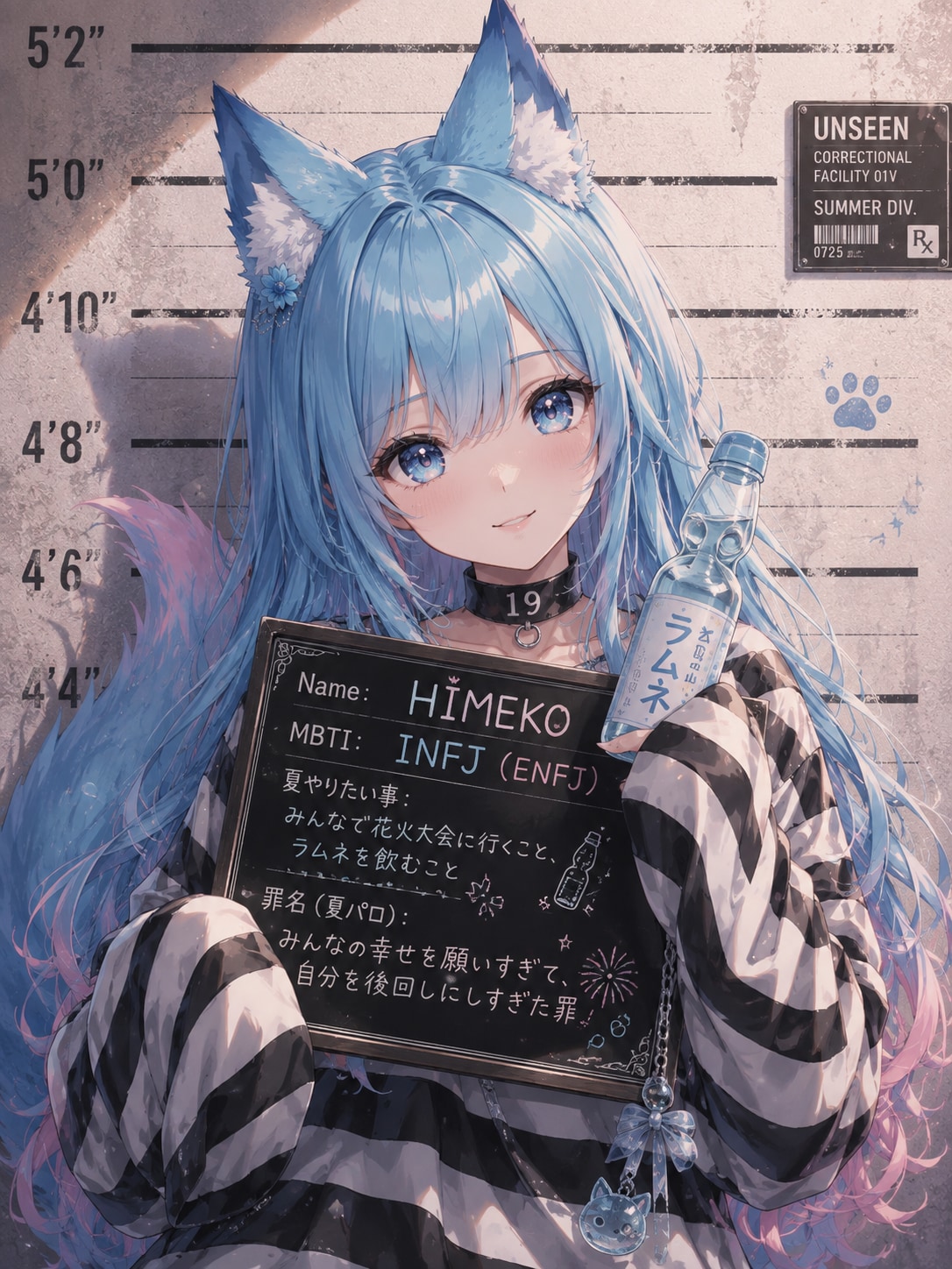 160cmの狐耳。ver.姫猫マグボード夏プロフ