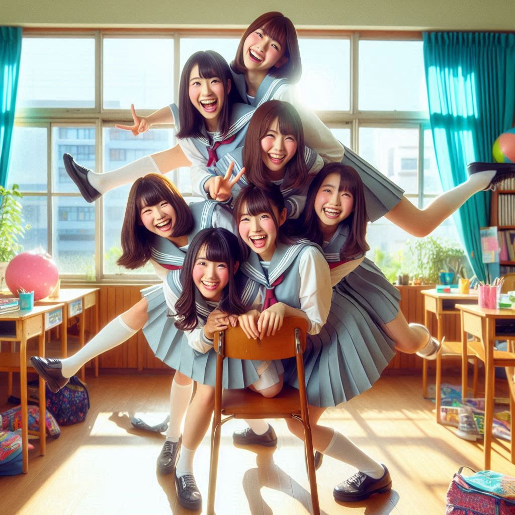 みんなで椅子に座るよ