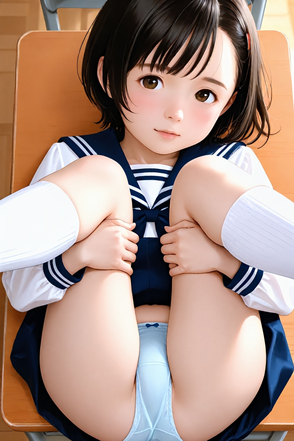 パンツ見せ……からのくぱぁ