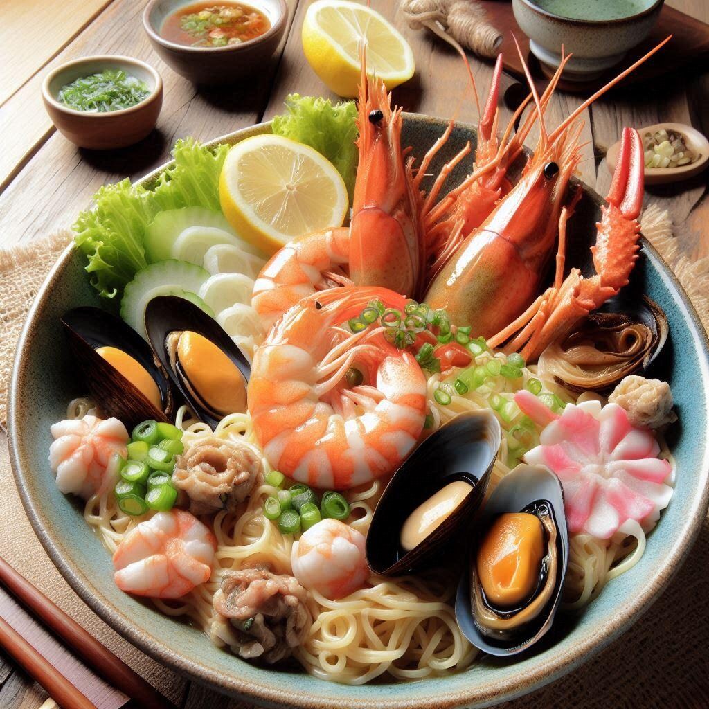 暇な時に見るseafood noodle