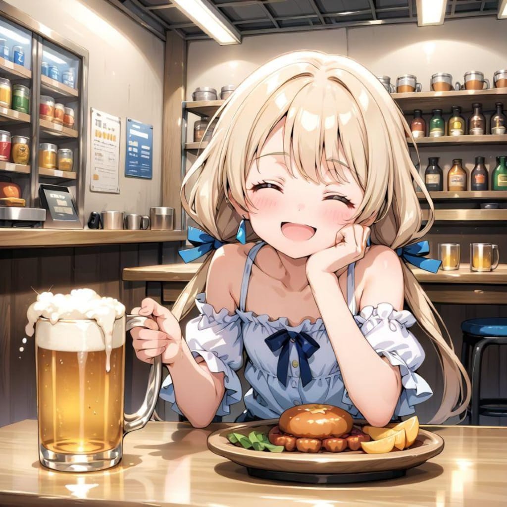 ビールジョッキでちちぷ～い‼