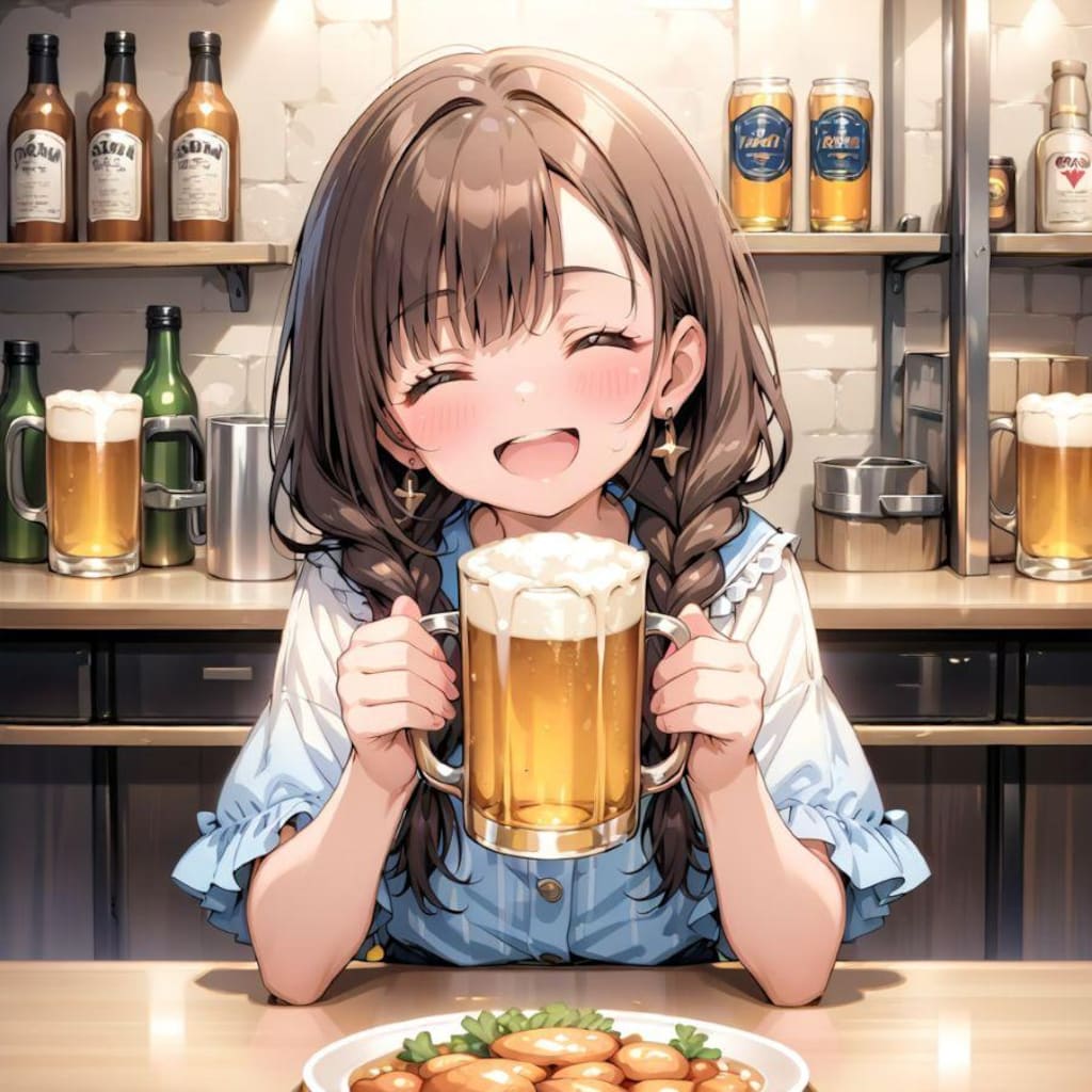 ビールジョッキでちちぷ～い‼